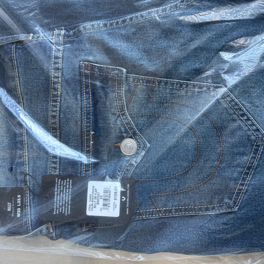 True Religion Indigo Relaxed Jeans (33x33.5) Never worn/ New with Tags